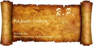 Rajnai Petra névjegykártya